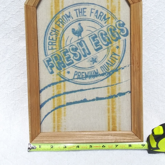 "Fresh Eggs" Wooden Canvas Wall Hanging Decor - Picture 4 of 5